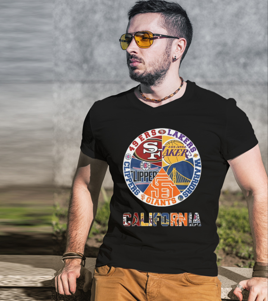 49ers Lakers Clippers Warriors Giants California T-Shirt