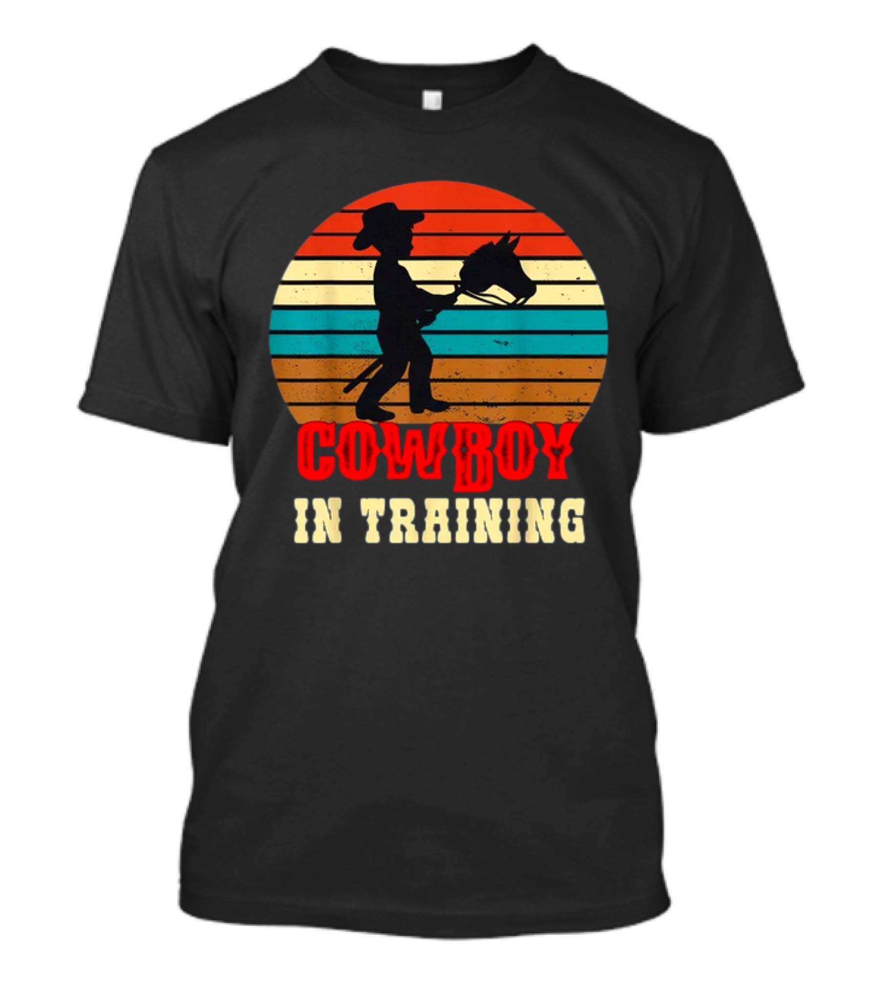 Cowboy In Training Future Rodeo Boy With Wooden Horse T-Shirt