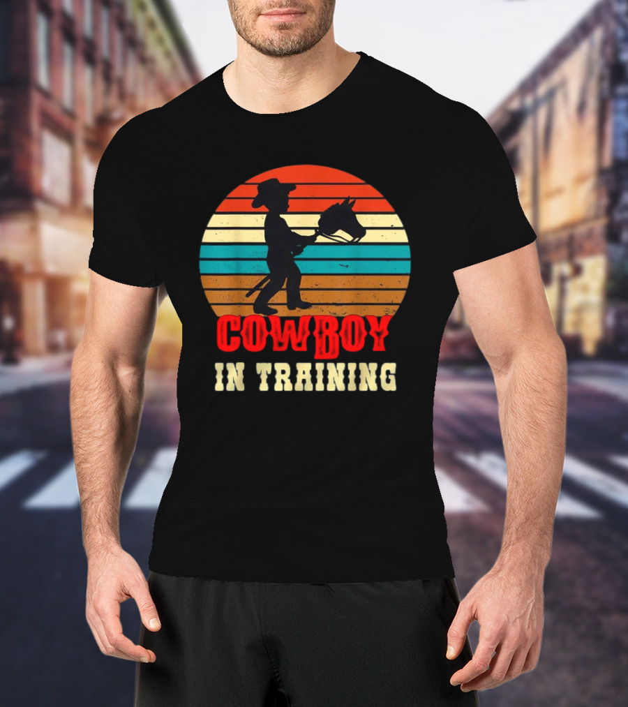 Cowboy In Training Future Rodeo Boy With Wooden Horse T-Shirt