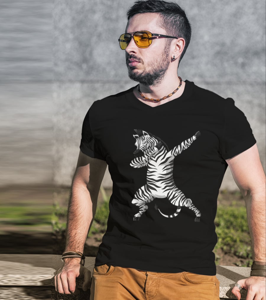 Funny Zebra Dab Dabbing Zoo Africa Safari Animal Lover T-Shirt