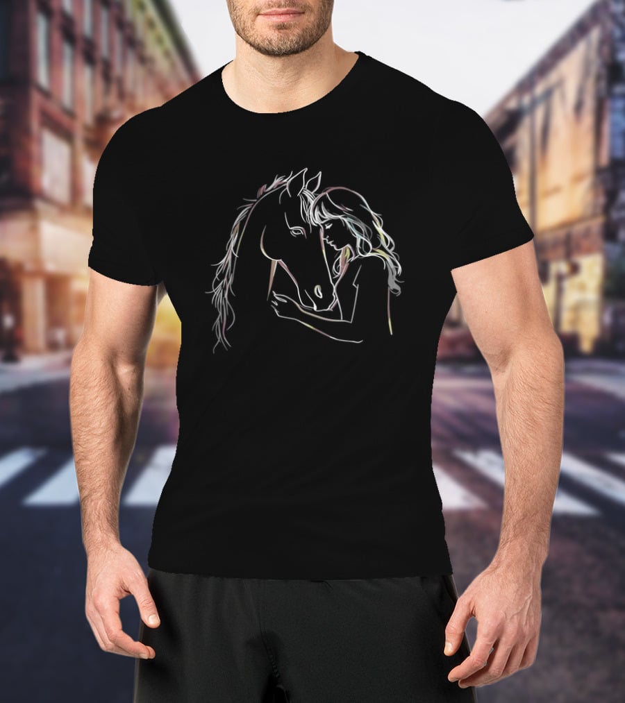 Horse Lover Equestrian Embrace Horseback Riding T-Shirt