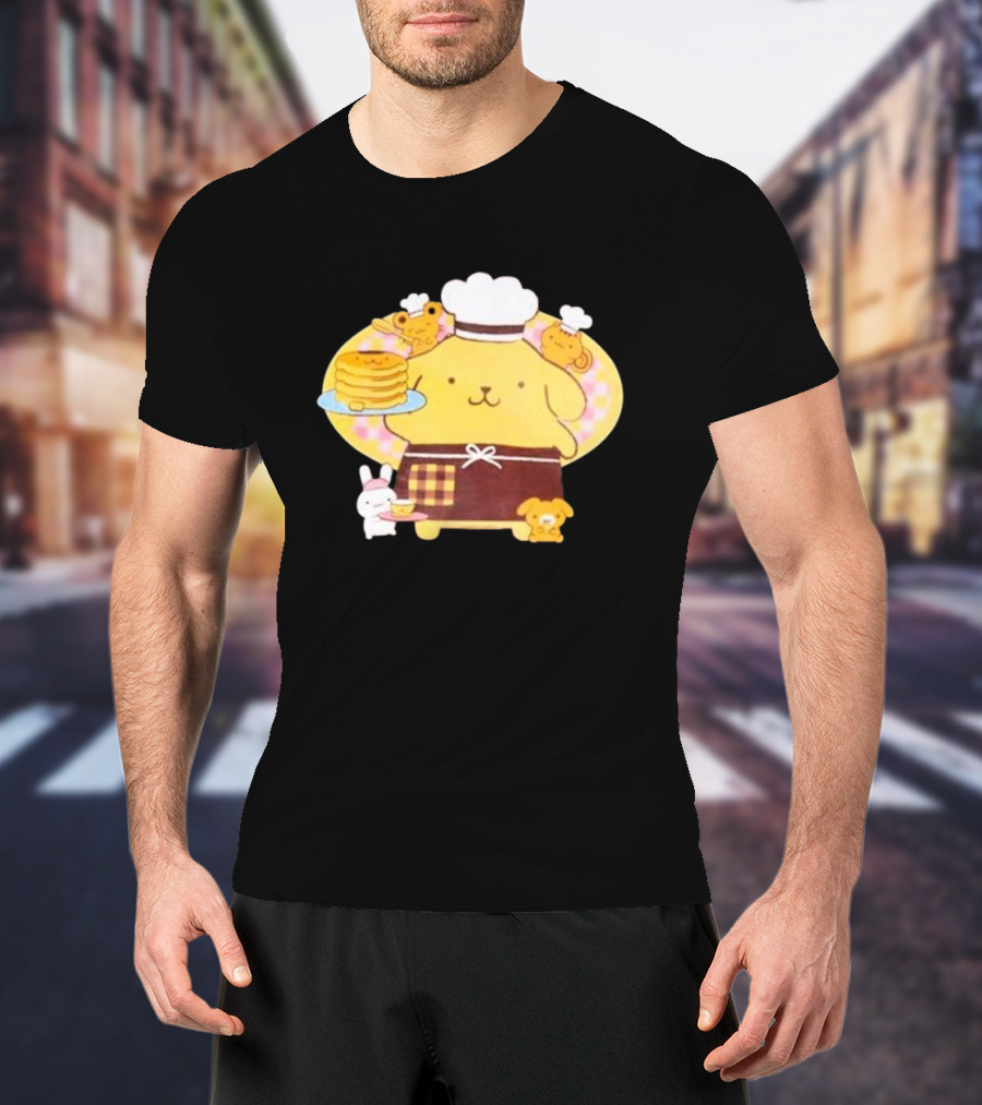 Join The Sanrio Pompompurin Pancake Chef T-Shirt