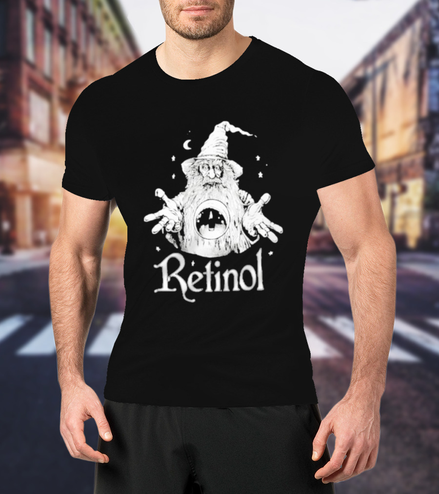 Retinol Enchanted Wizard Under Moonlit Stars T-Shirt