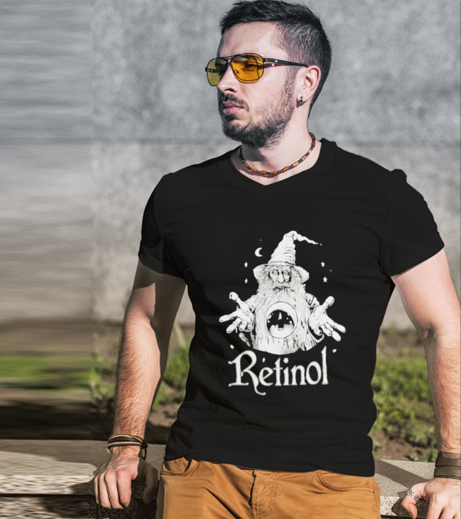 Retinol Enchanted Wizard Under Moonlit Stars T-Shirt