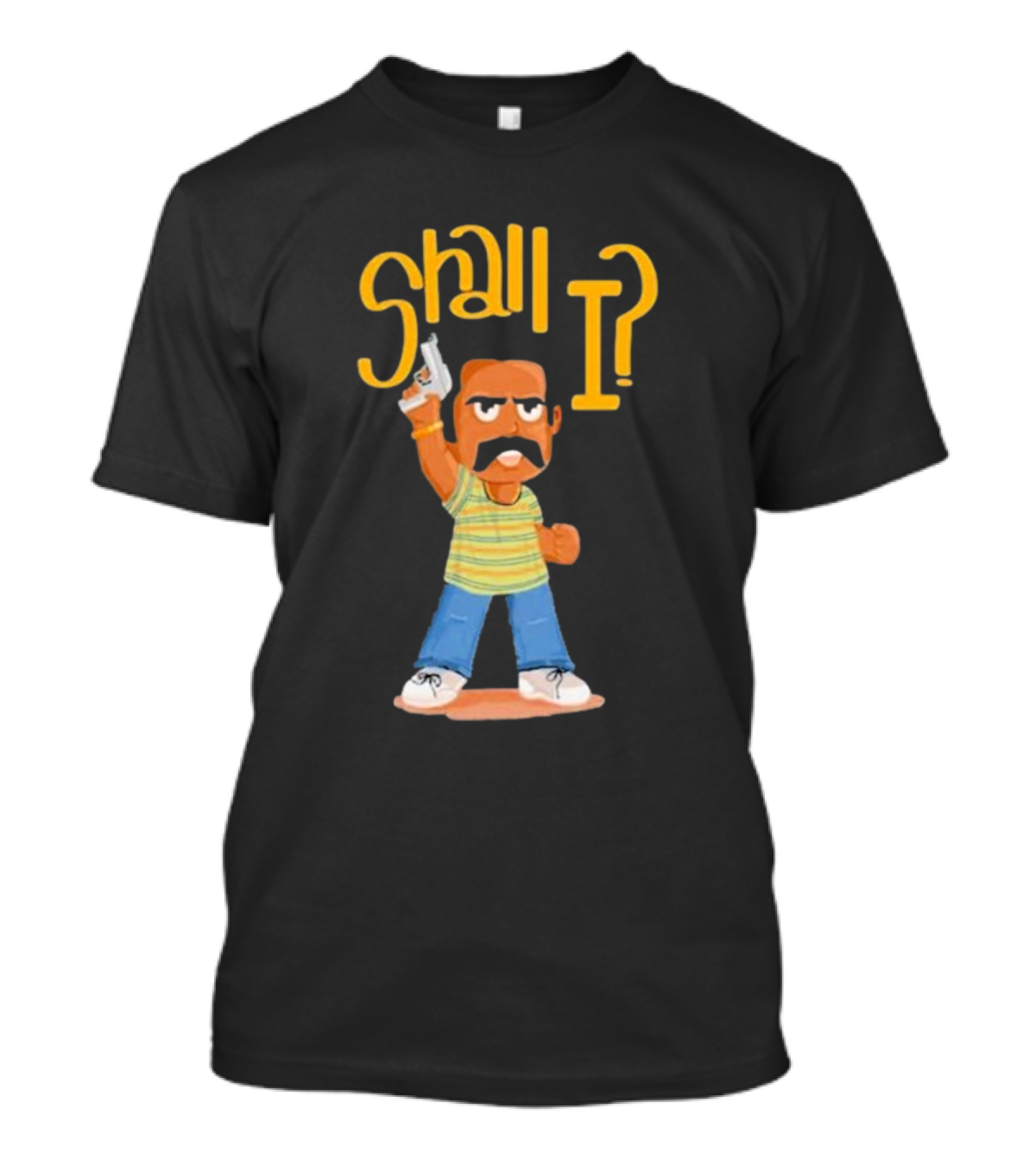 Shall I Amban Aavesham Character With Gun T-Shirt