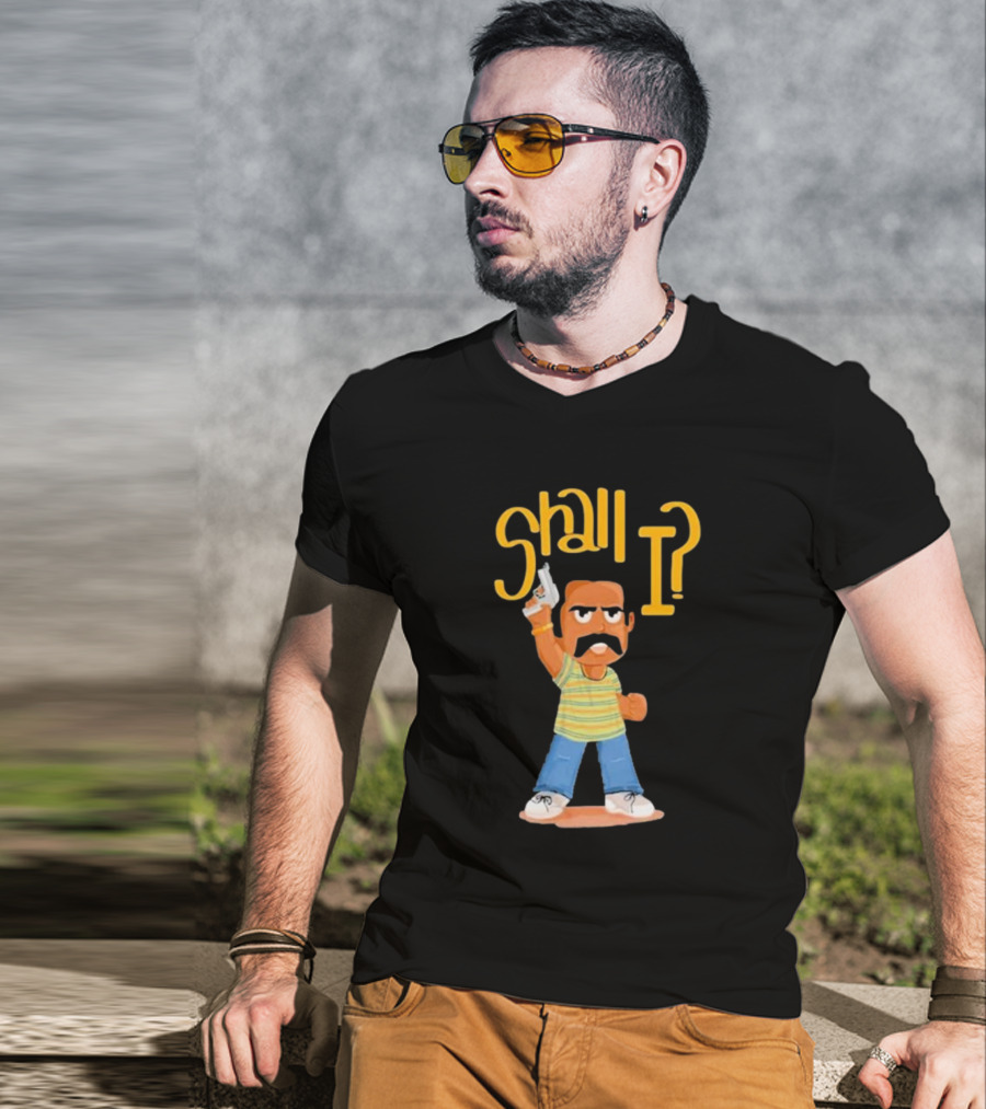 Shall I Amban Aavesham Character With Gun T-Shirt