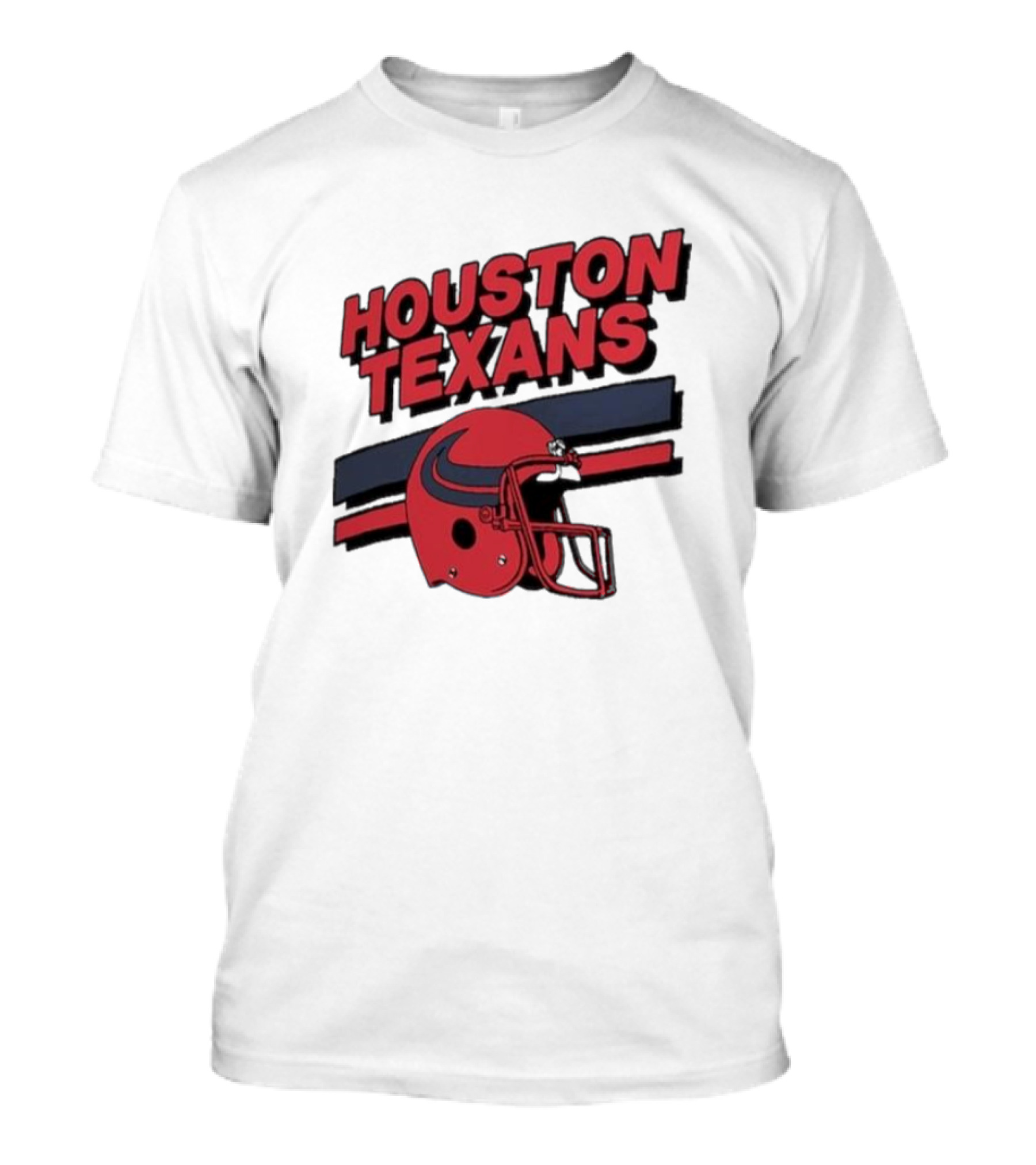 Houston Texans Vintage Helmet Stripes Retro Homage T-Shirt