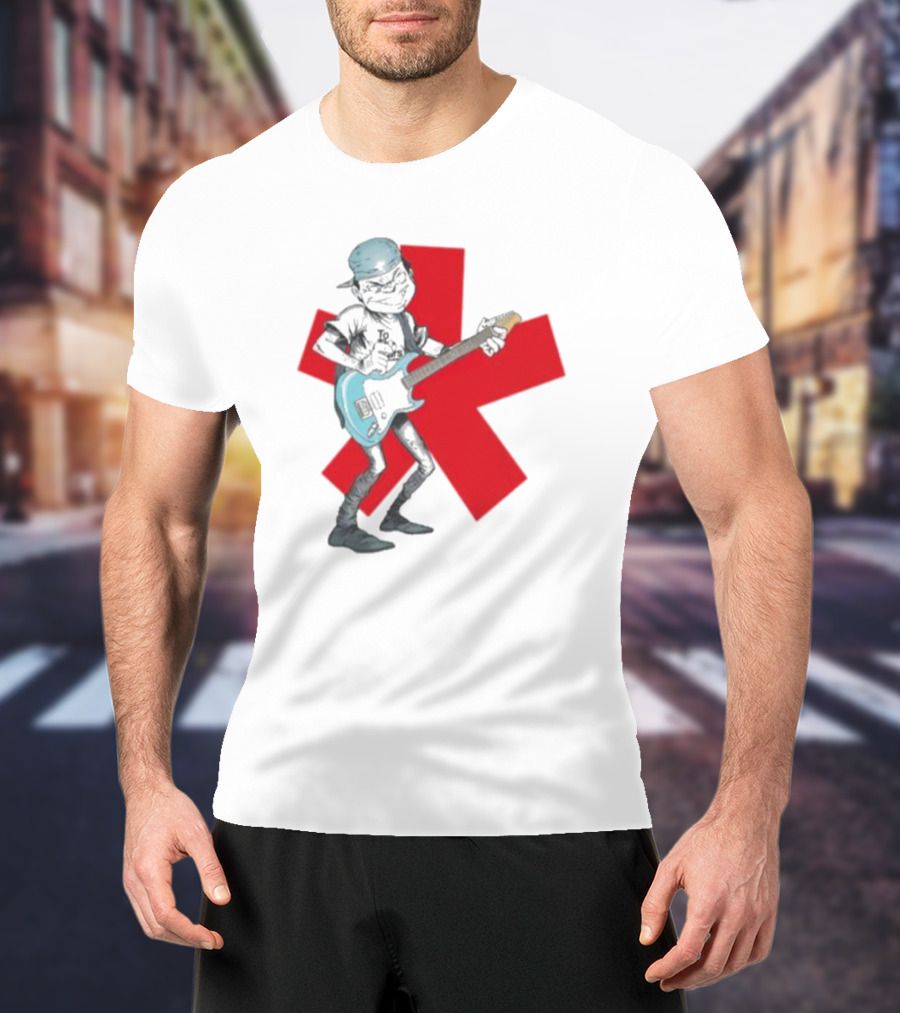 Tmd Comic By Thomas Tenney Rock Guitar Character With Red Asterisk T-Shirt