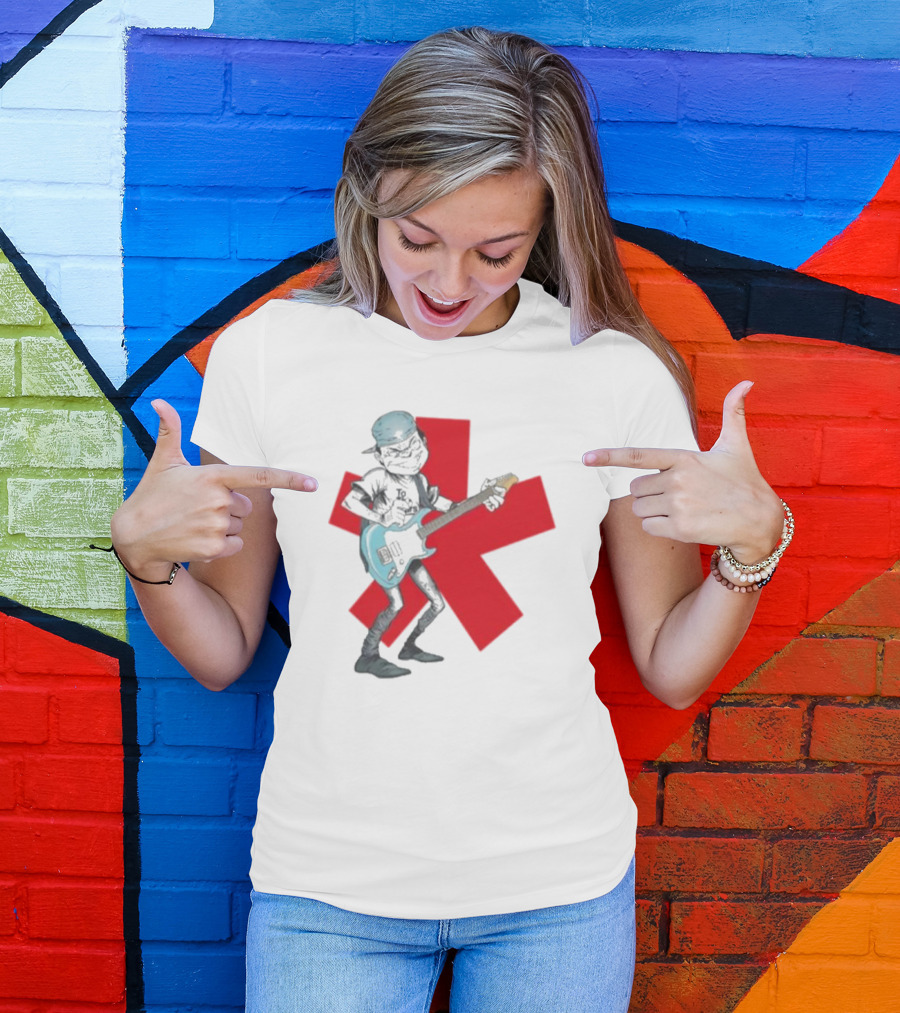 Tmd Comic By Thomas Tenney Rock Guitar Character With Red Asterisk T-Shirt