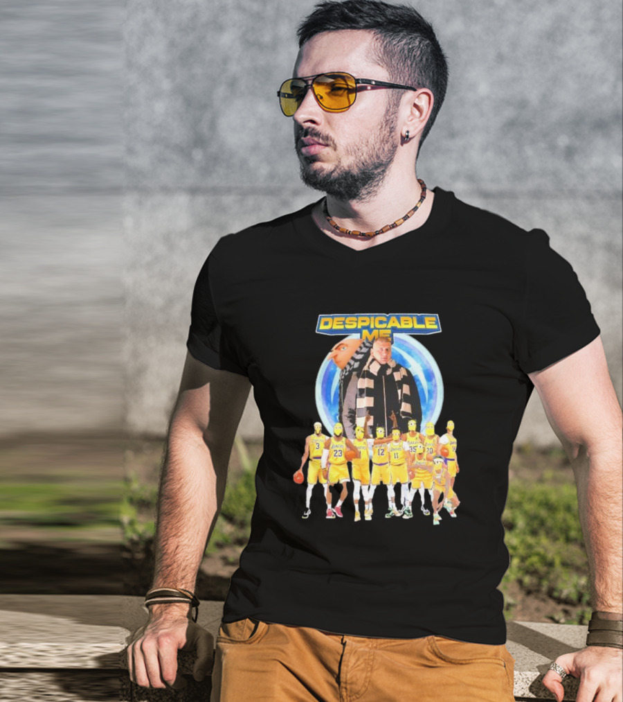 Despicable Me Nikola Jokic Los Angeles Lakers Minion Team T-Shirt