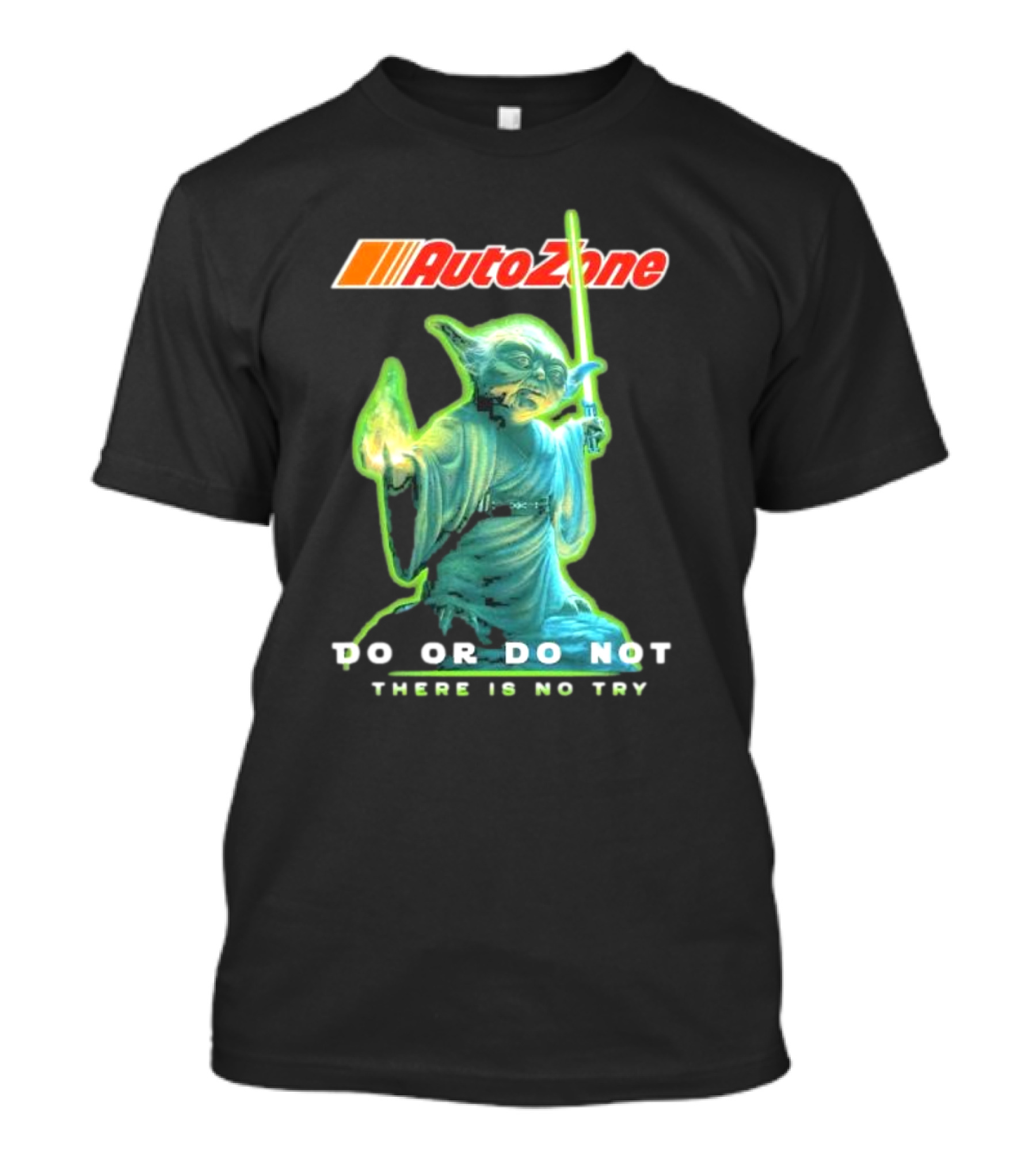 AutoZone Yoda Do Or Do Not There Is No Try Star Wars T-Shirt