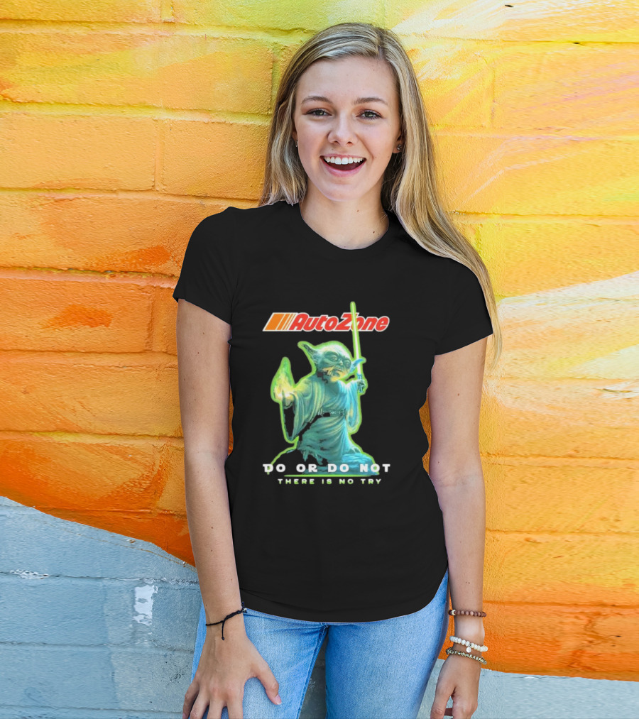 AutoZone Yoda Do Or Do Not There Is No Try Star Wars T-Shirt