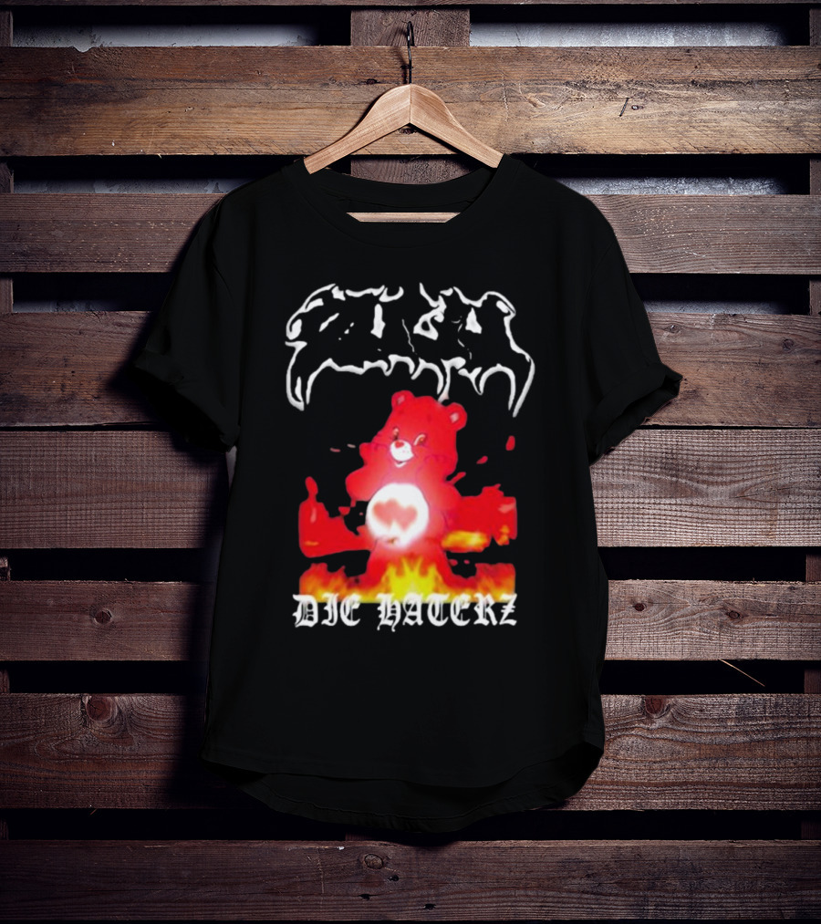 Zulu Bear Die Haterz Burning Heart T-Shirt