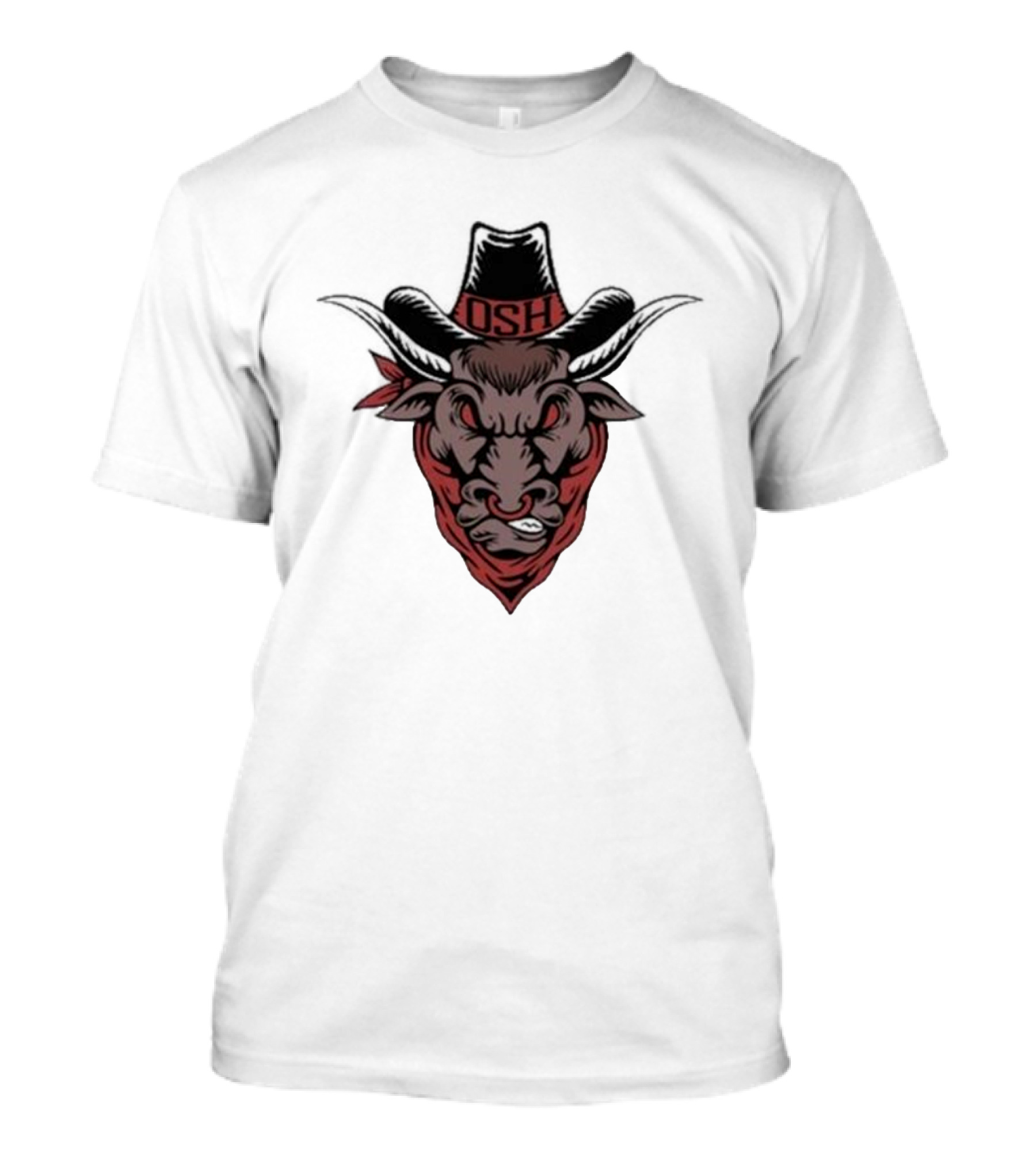 Old School Hats OSH Bull Custom Printed T-Shirt