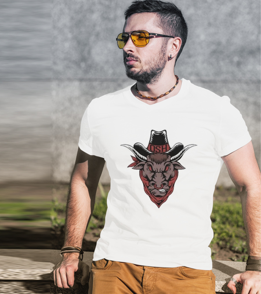 Old School Hats OSH Bull Custom Printed T-Shirt