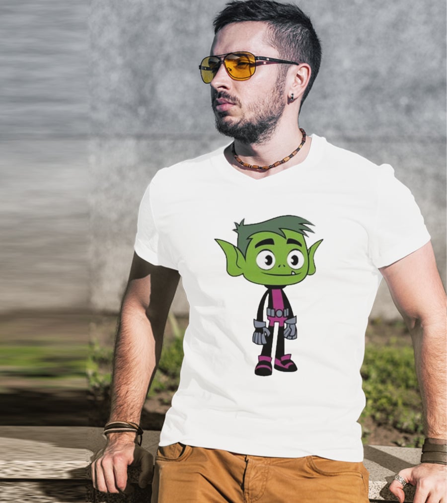 Ray William Johnson Wearing Teen Titans Beast Boy Character T-Shirt