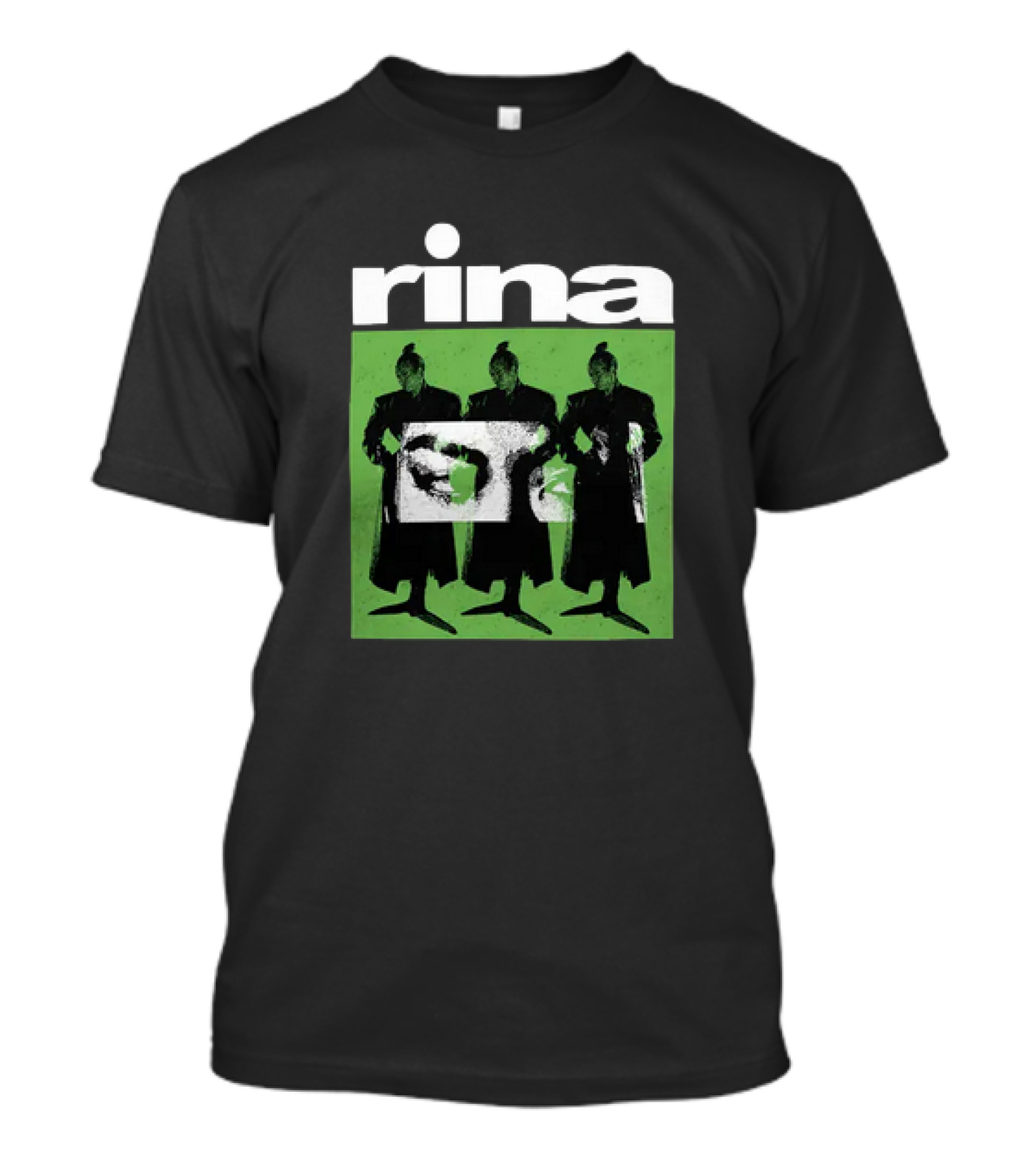 Rina Sawayama Triple Silhouette Black And Green T-Shirt