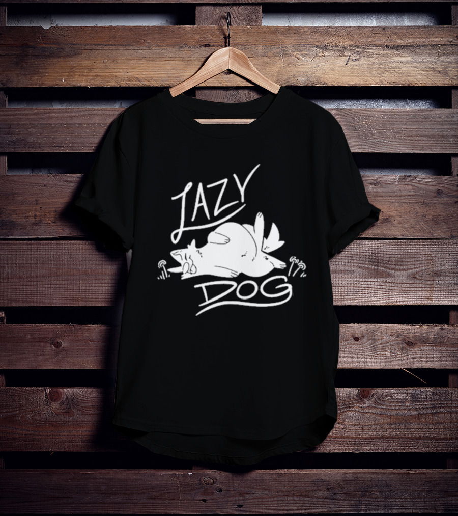 Lazy Dog Sleeping Art By Sloshdog T-Shirt