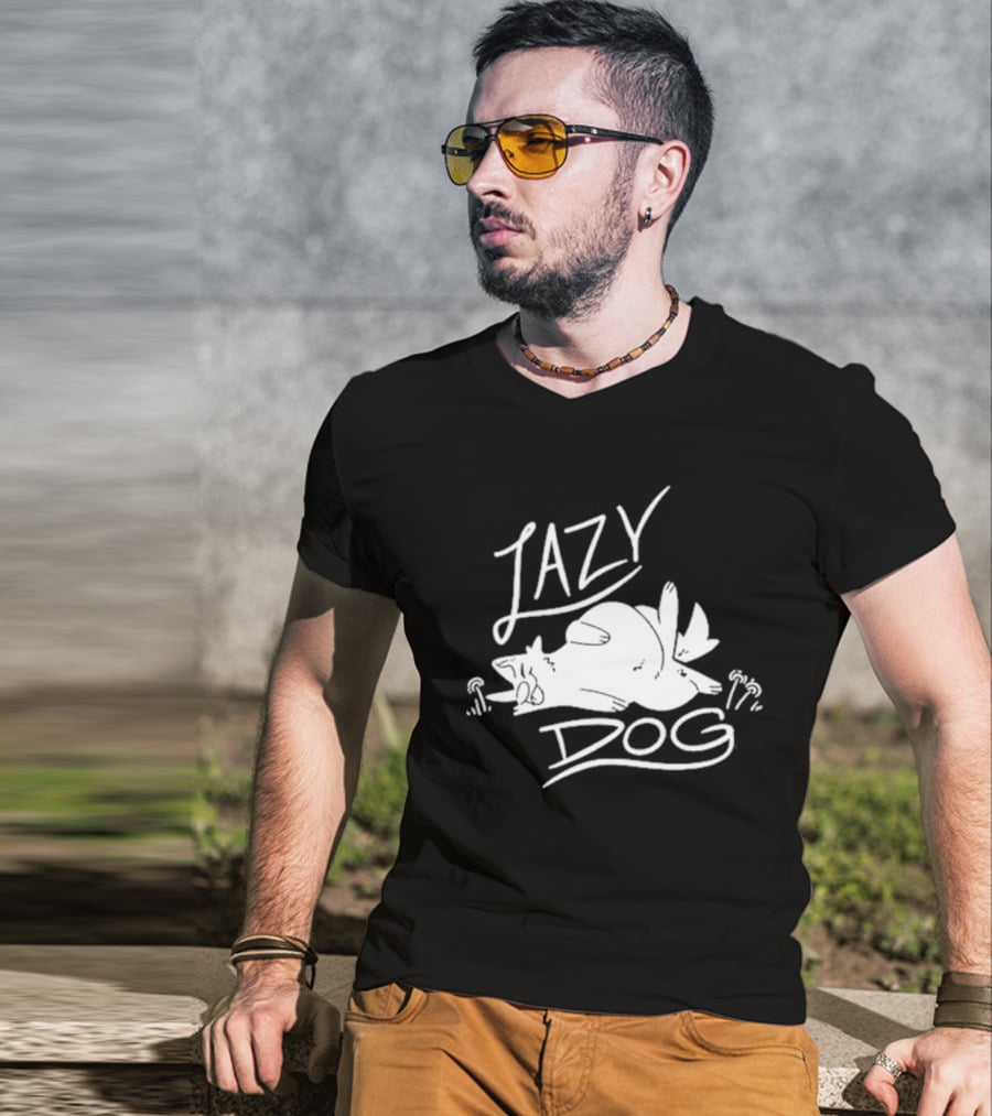 Lazy Dog Sleeping Art By Sloshdog T-Shirt