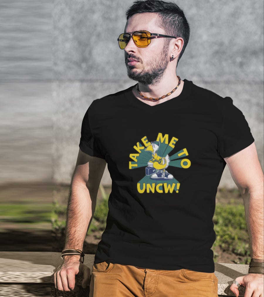 Take Me To UNCW Seahawk Wearing Cap And Sneakers T-Shirt