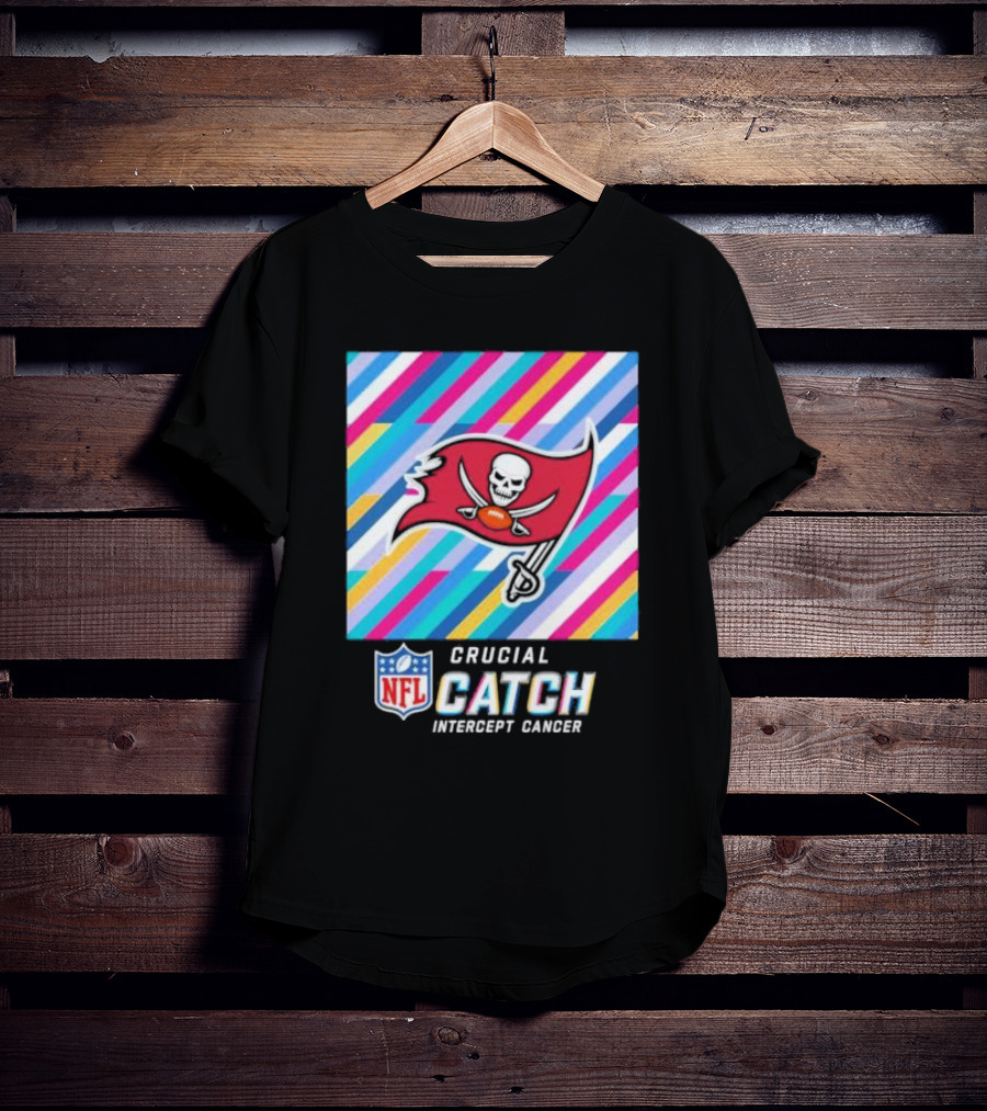 Tampa Bay Buccaneers NFL Crucial Catch Intercept Cancer T-Shirt