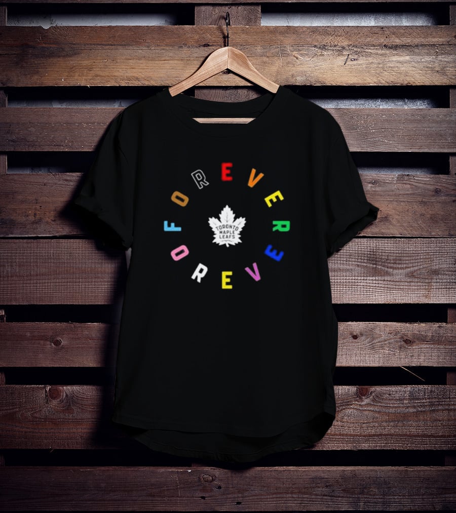 Toronto Maple Leafs Forever Colorful Text Circular T-Shirt