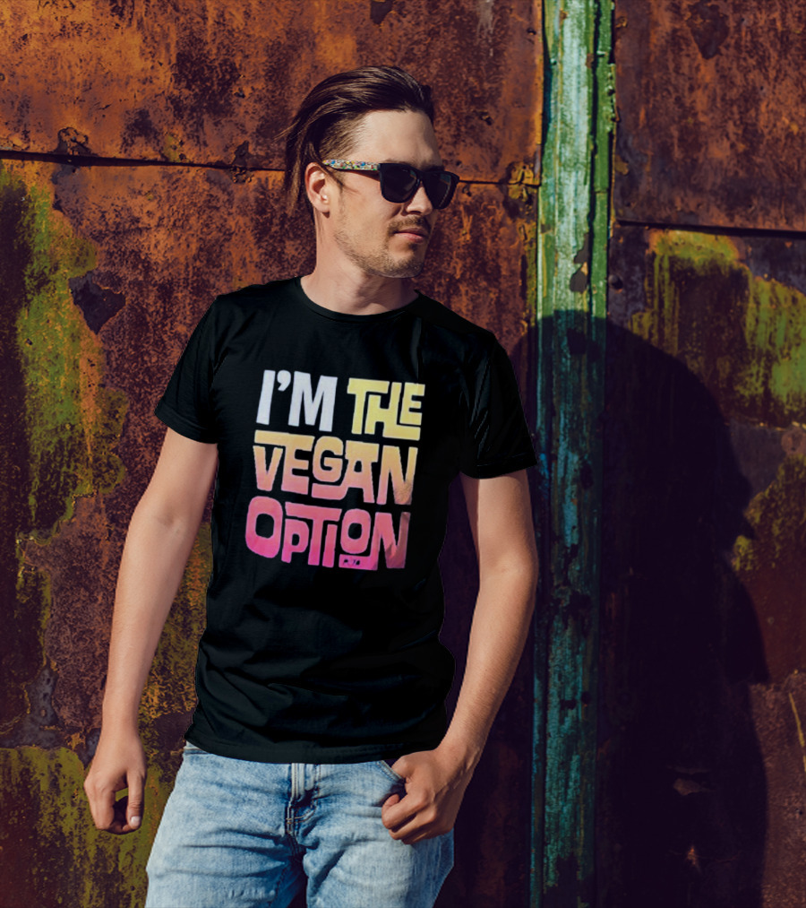 I’m The Vegan Option Gradient Text T-Shirt