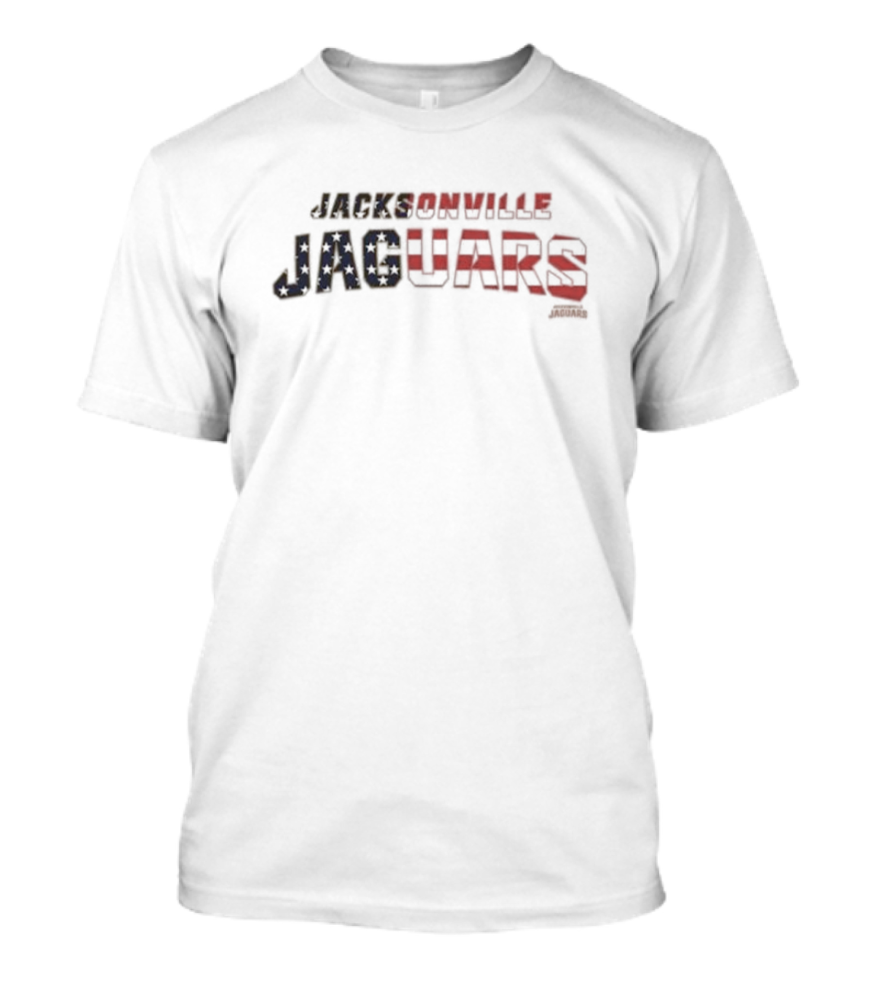 Jacksonville Jaguars Stars And Stripes Text ’47 Flag Script Franklin T-Shirt