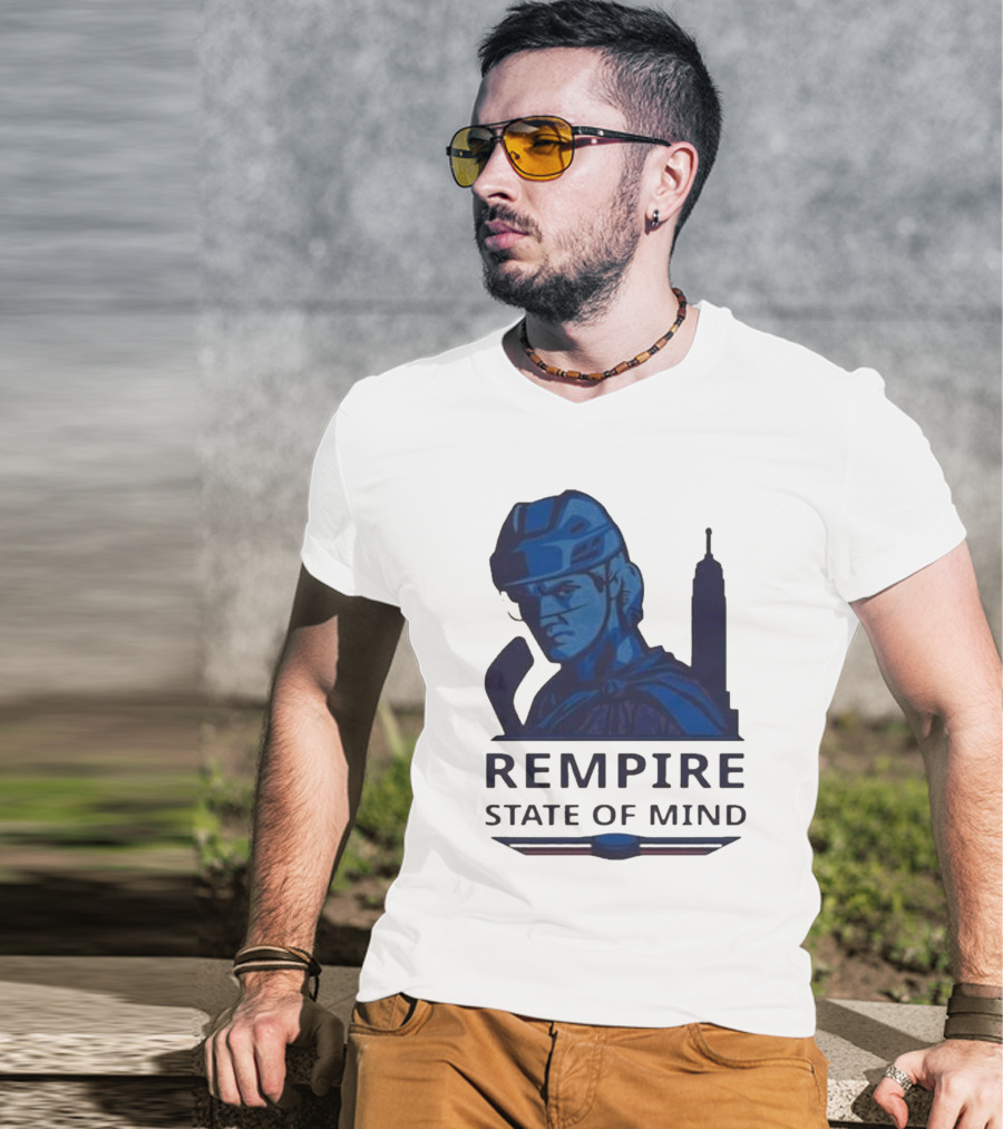 Rempire State Of Mind Matt Rempe New York Rangers Hockey Skyline T-Shirt