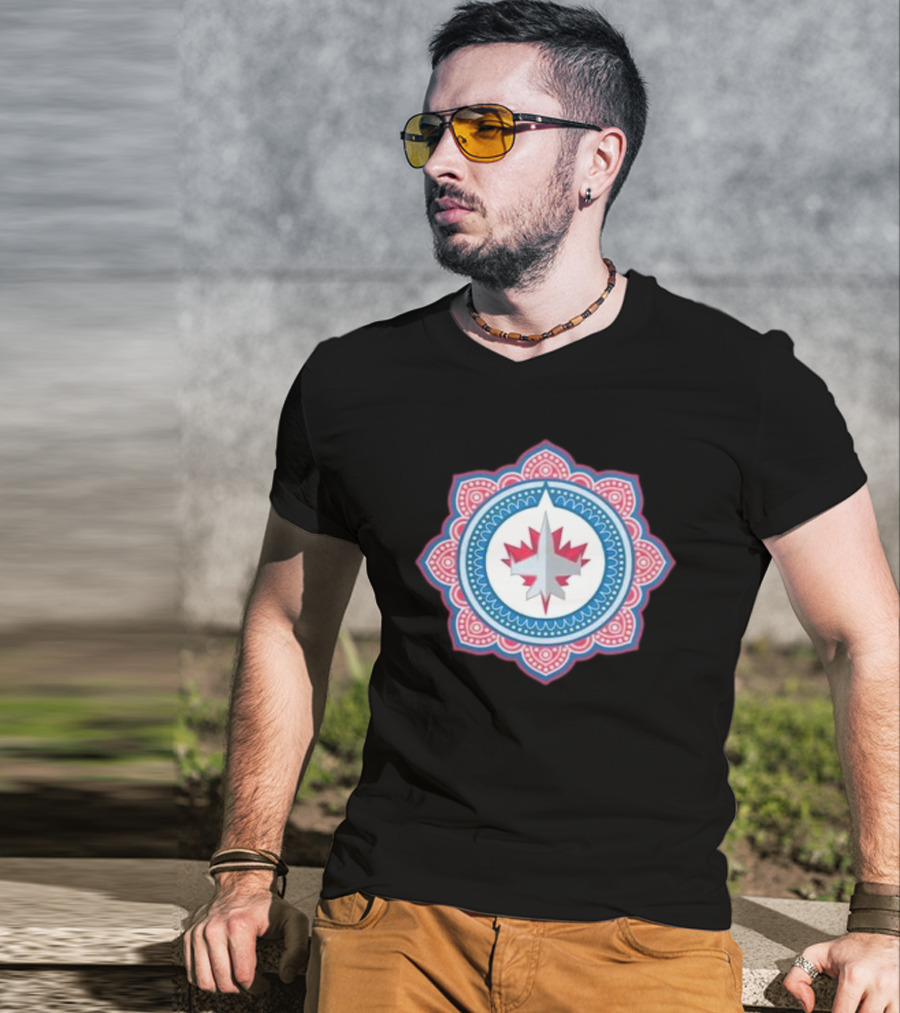 Winnipeg Jets South Asian Heritage Mandala T-Shirt