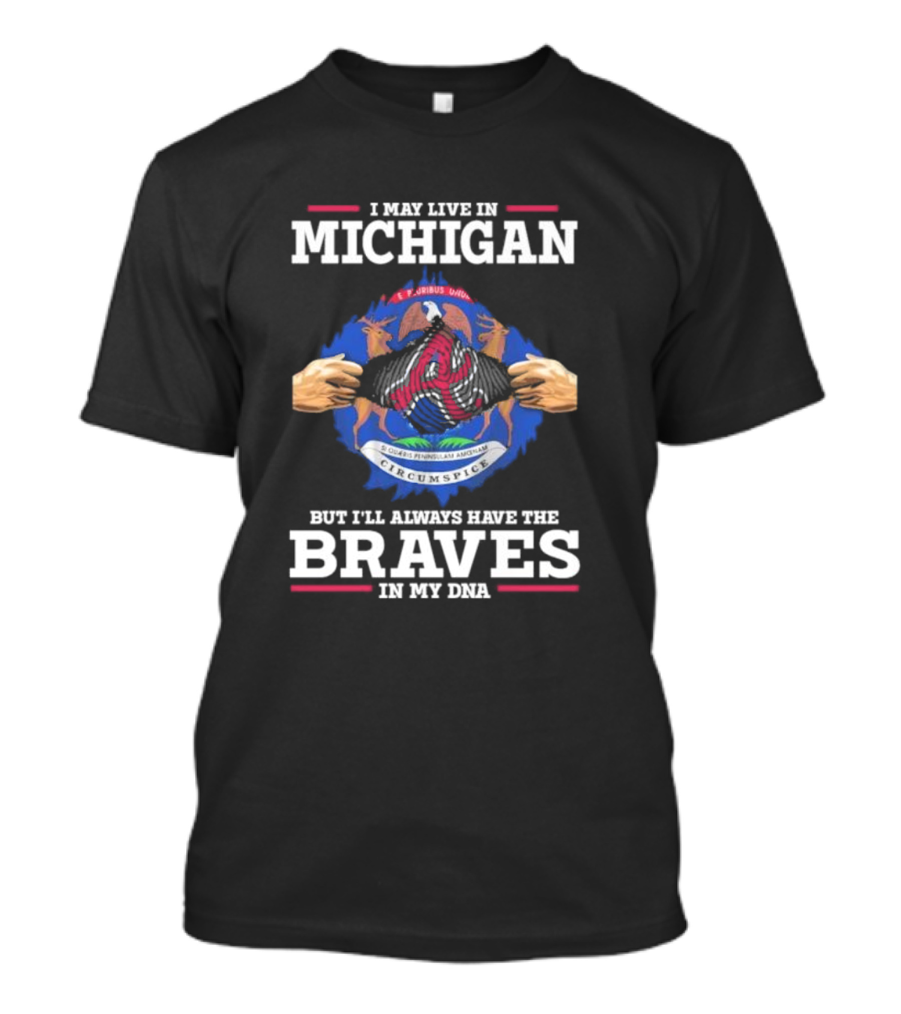 Michigan Resident Loyal To Atlanta Braves DNA Connection T-Shirt