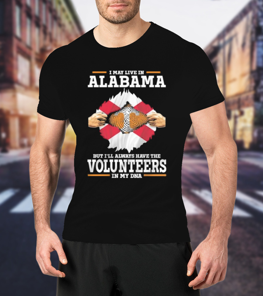 Alabama Resident With Tennessee Volunteers Spirit In My DNA T-Shirt