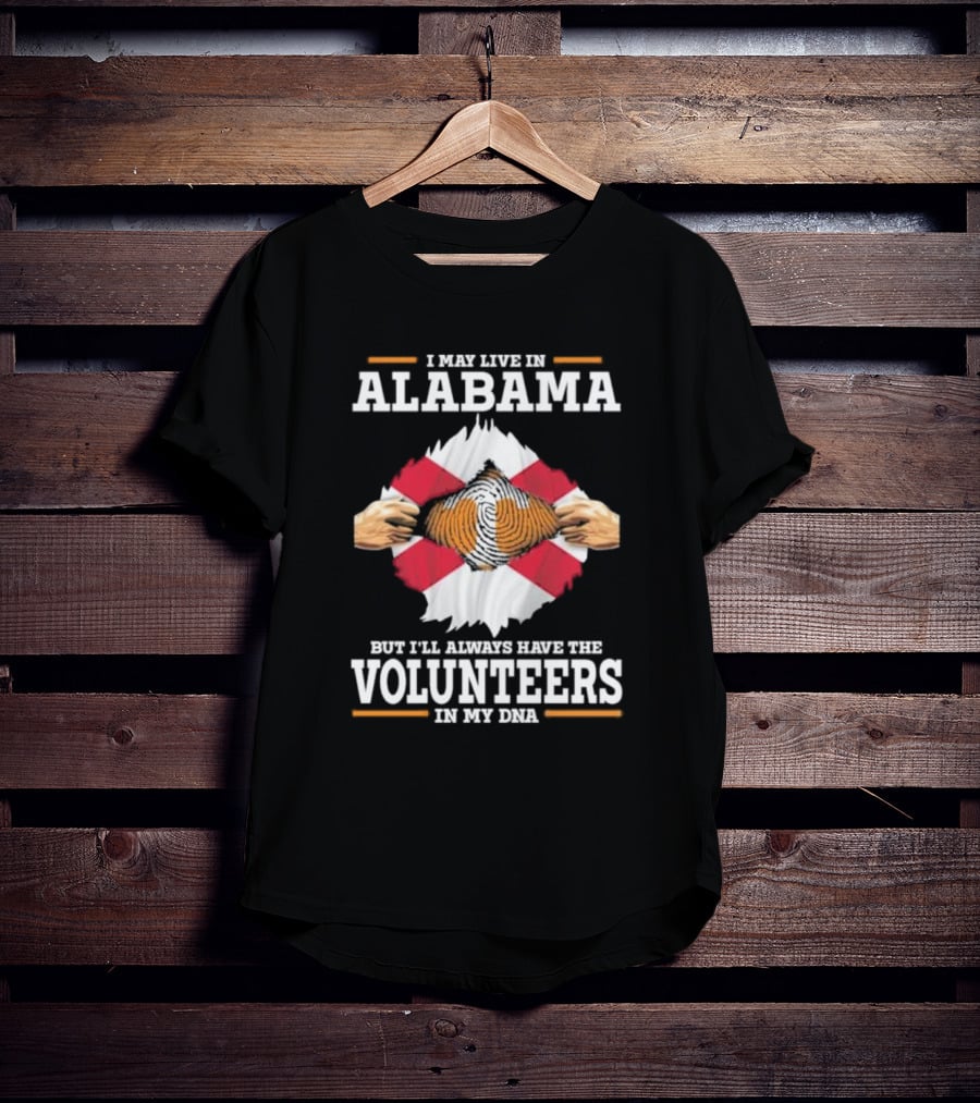 Alabama Resident With Tennessee Volunteers Spirit In My DNA T-Shirt