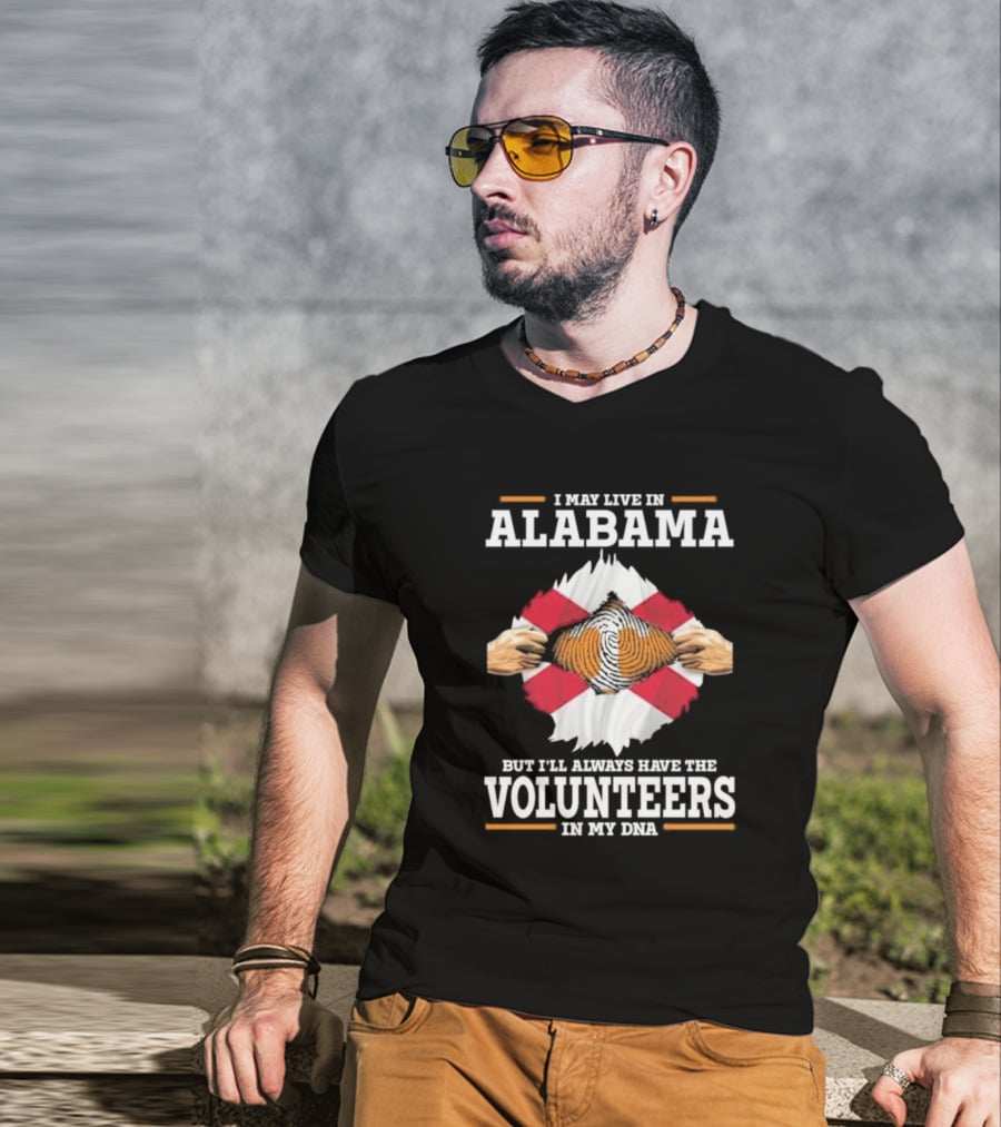 Alabama Resident With Tennessee Volunteers Spirit In My DNA T-Shirt