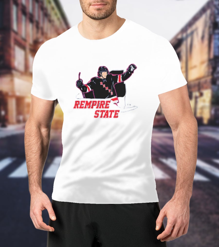 Rempire State Hockey Player Celebration Matt Rempe T-Shirt
