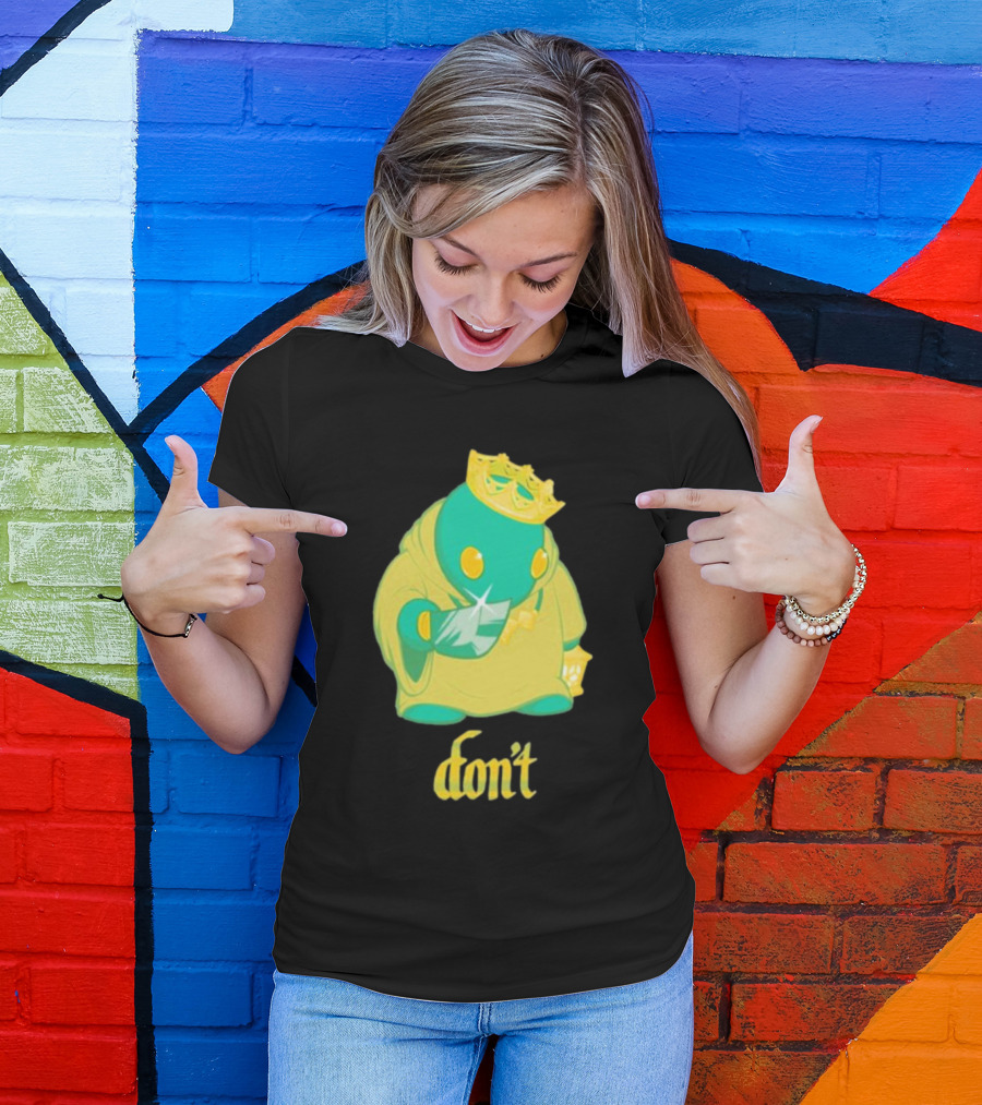 The Yetee King Don’t Green Creature With Crown And Crystal T-Shirt