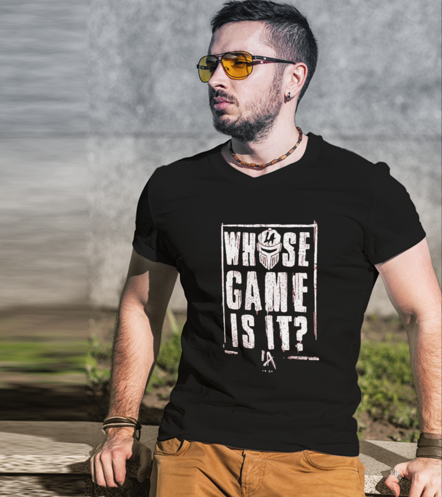 Whose Game Is It LA Knights Helmet T-Shirt