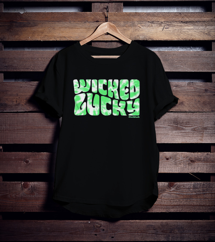 Wicked Lucky Green Tie-Dye Chowdaheadz T-Shirt