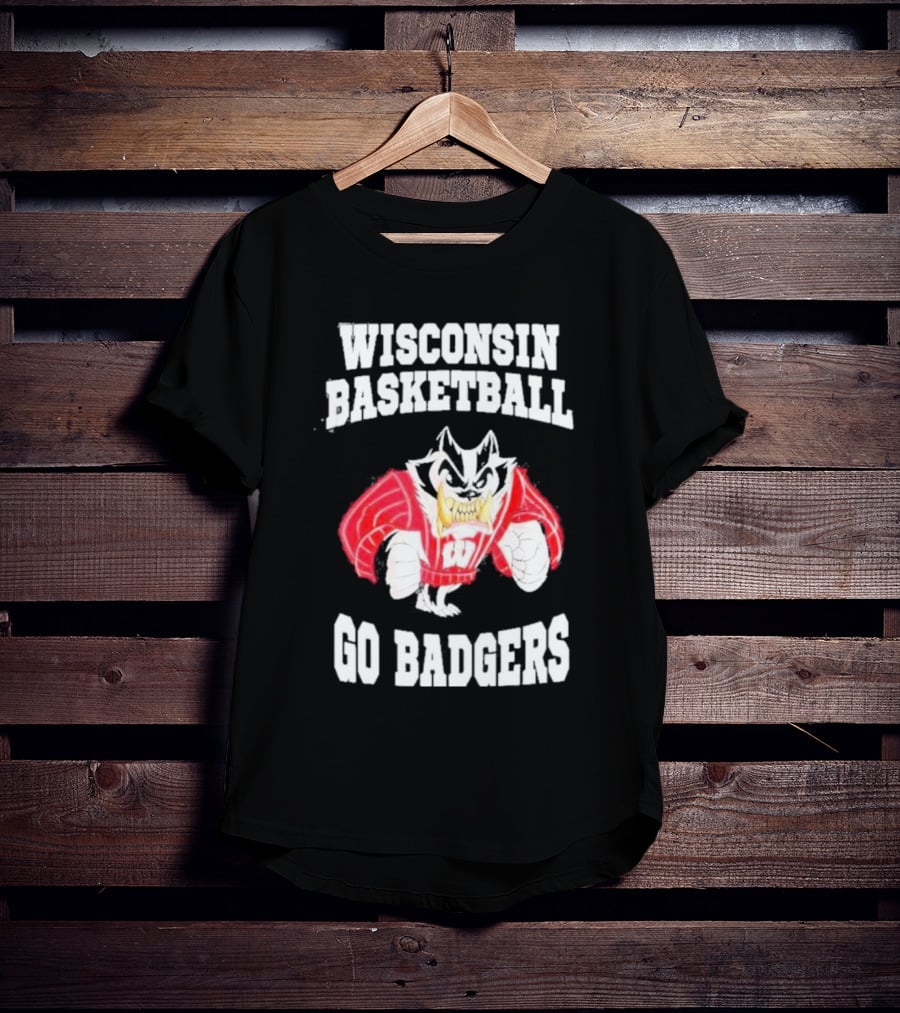 Wisconsin Basketball Go Badgers Mascot Wisconsin Badgers T-Shirt