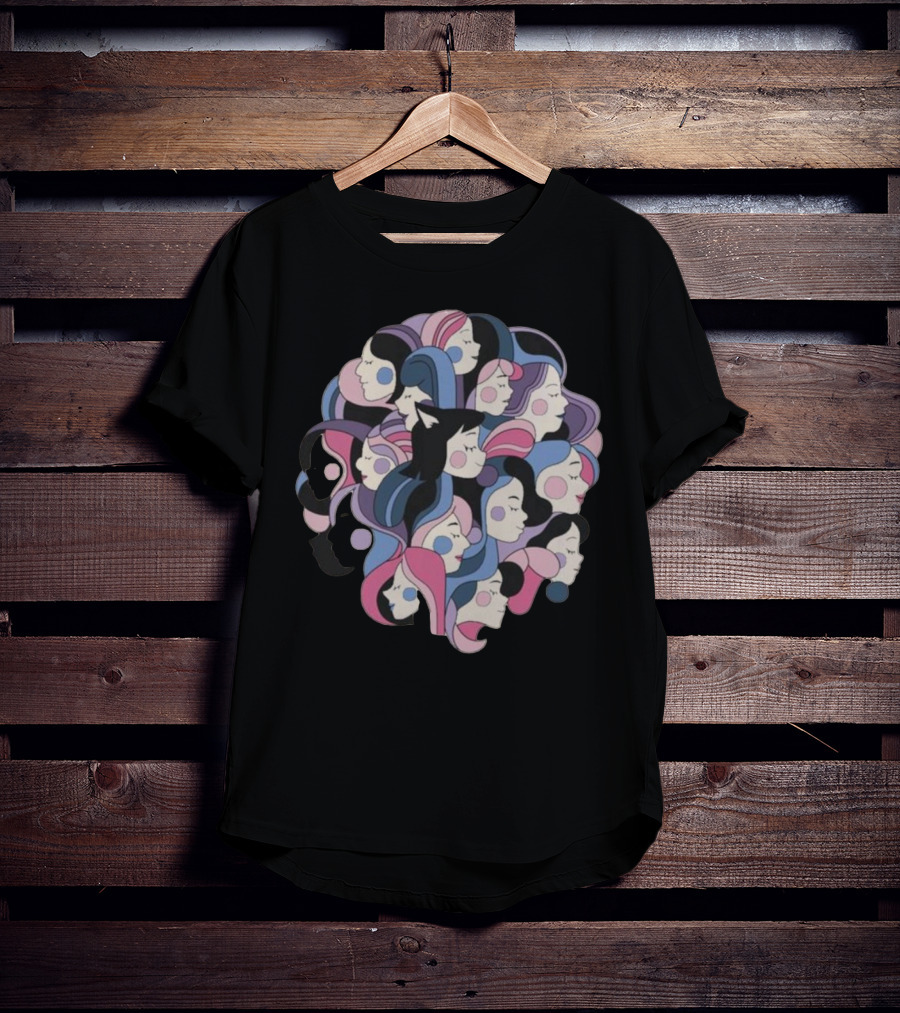 Women’s Day Mewtripled Multicolored T-Shirt