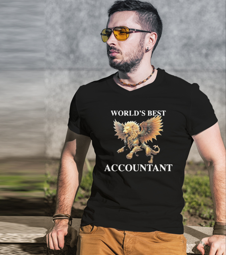 World's Best Accountant Lion With Dragon's Body T-Shirt