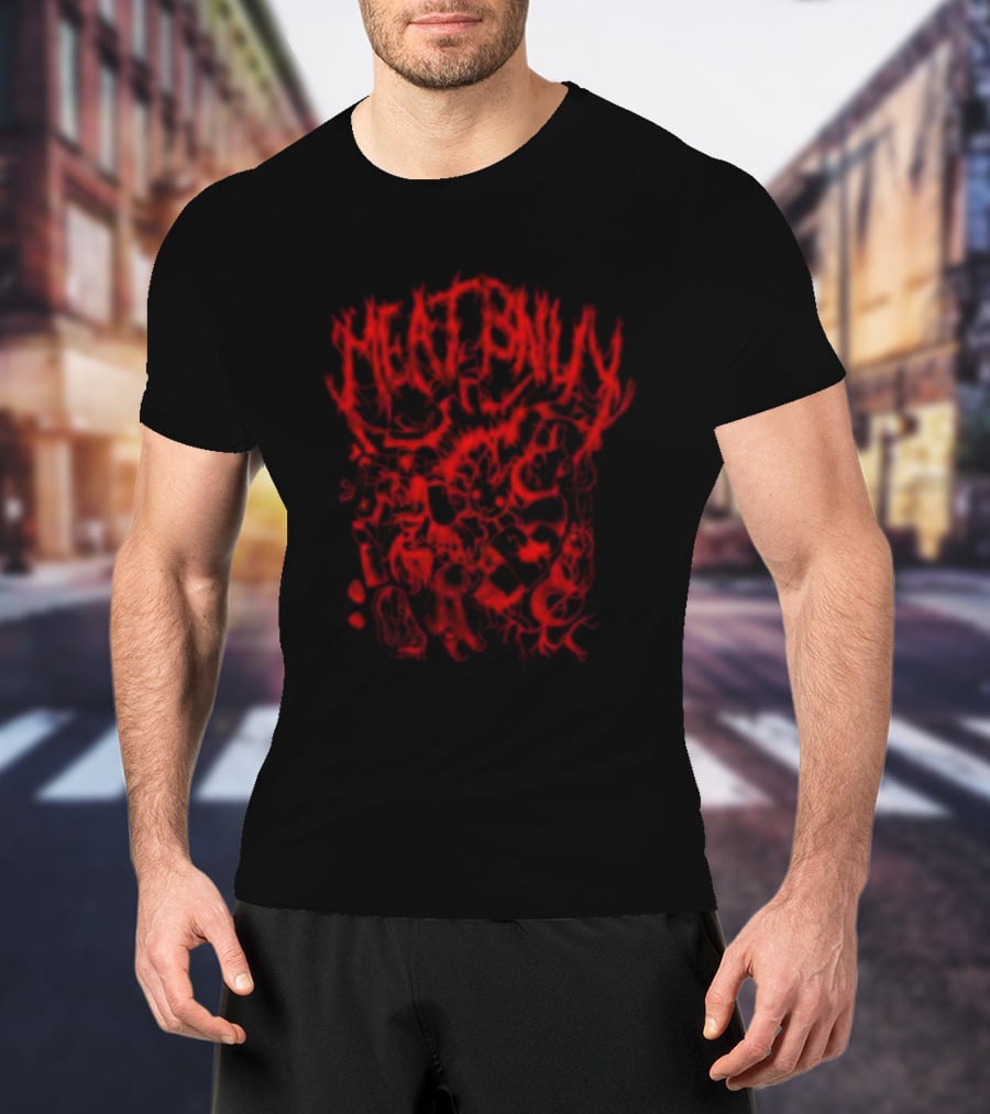 MEAT BNUBY Red Distorted T-Shirt
