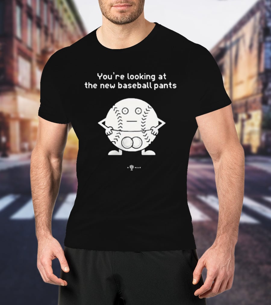 You’re Looking At The New Baseball Pants Cartoon Baseball Character T-Shirt