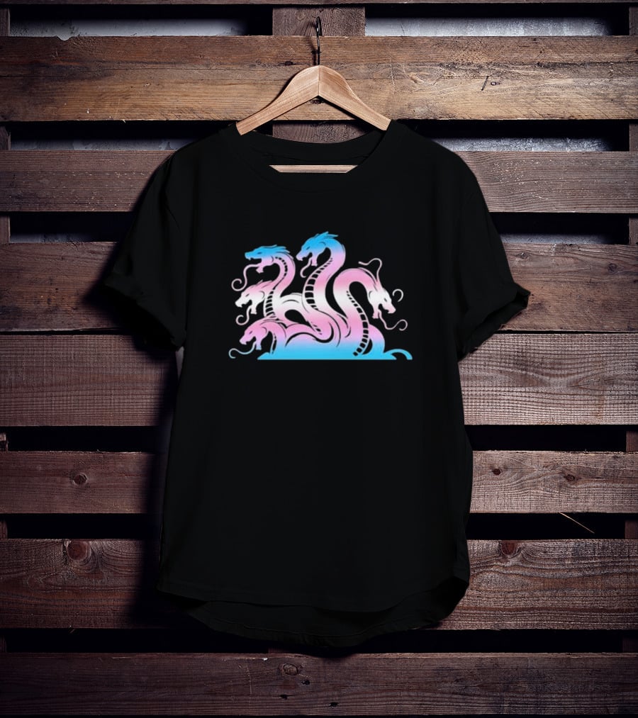 Trans Rights Multi Headed Hydra Pastel Colors T-Shirt