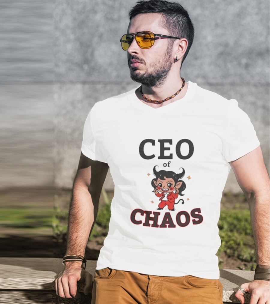 CEO Of Chaos Firepetalsco Little Devil Character T-Shirt