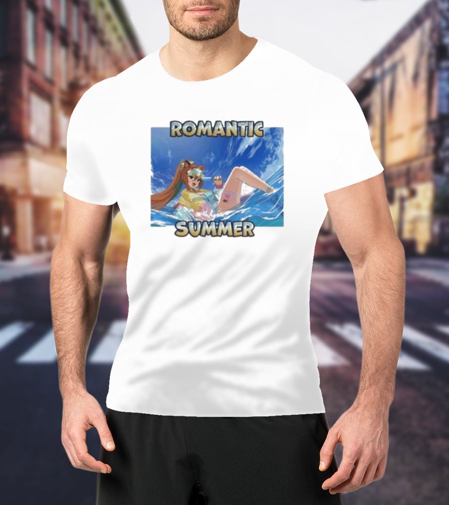 Romantic Summer Anime Beach Vibes T-Shirt