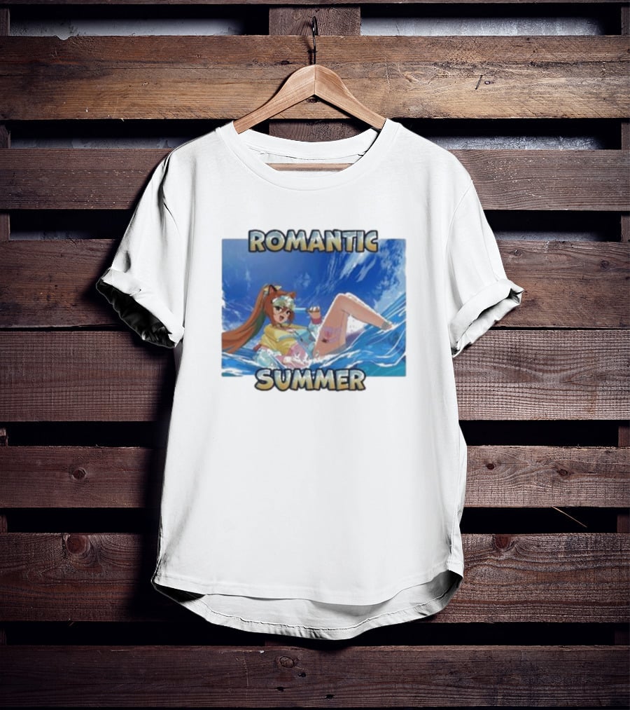 Romantic Summer Anime Beach Vibes T-Shirt