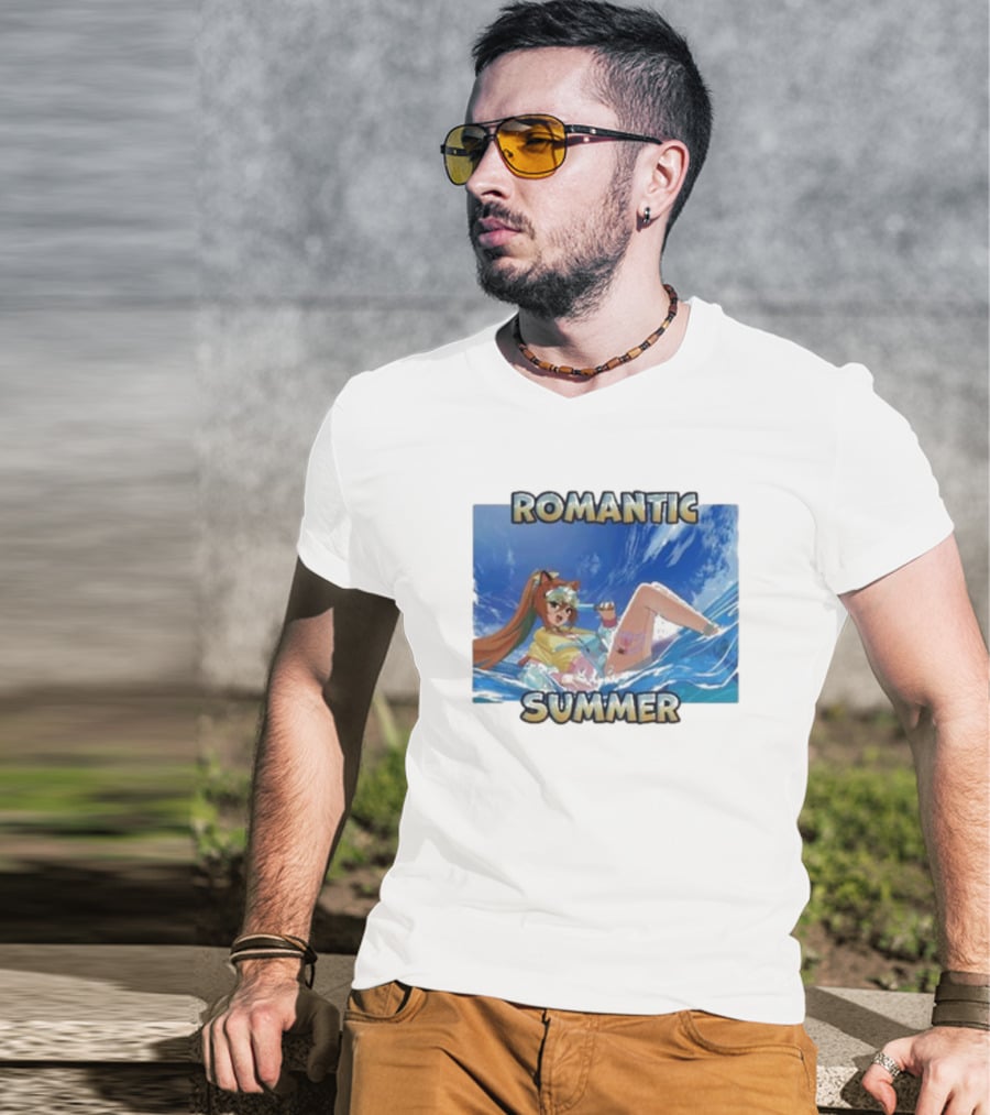 Romantic Summer Anime Beach Vibes T-Shirt