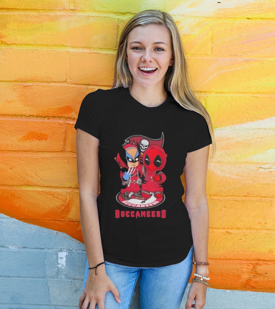 Tampa Bay Buccaneers Marvel Wolverine Deadpool Buccaneers T-Shirt