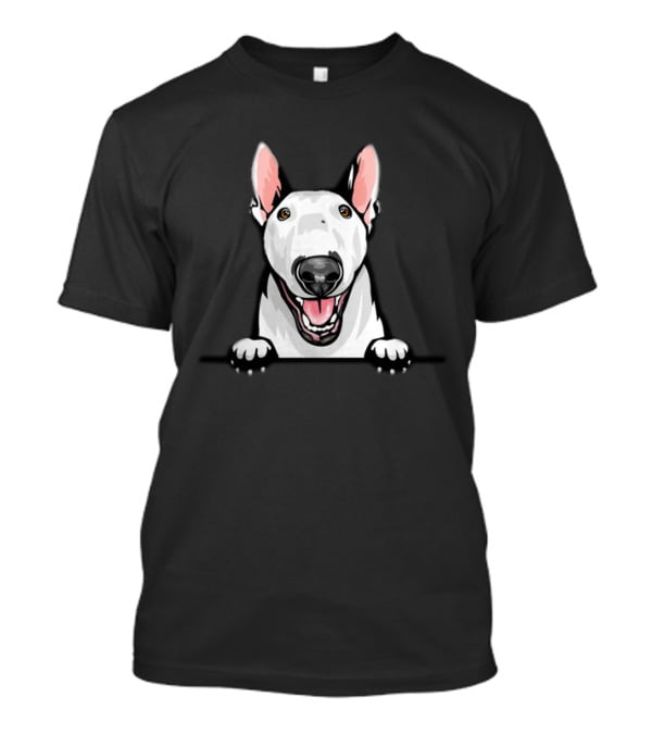 Animal Dog Bull Terrier Peeking With Ears And Nose T-Shirt